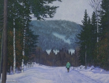 Artwork preview: Walking the ski trail