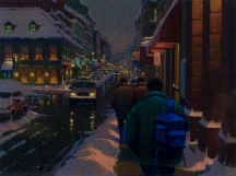 Artwork preview: A night on St-Paul, Old Montreal